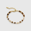 Tiger's Eye Beaded Pearl Bracelet