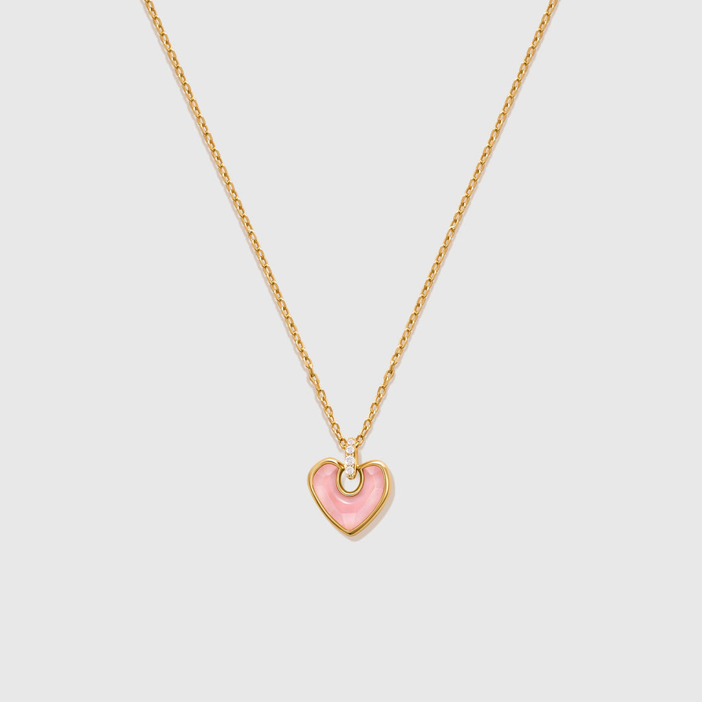 Be Love Pink Heart Necklace