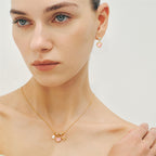 Blush Heart Pearl Charm Necklace