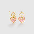 Blush Heart Rose Quartz Drop Earrings