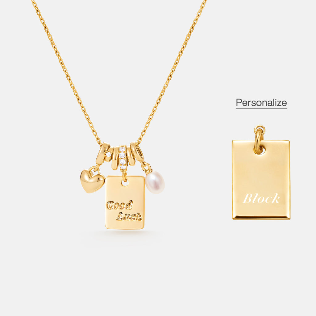 Personalized Lucky & Love Necklace