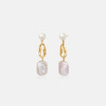 White Baroque Pearl Earring