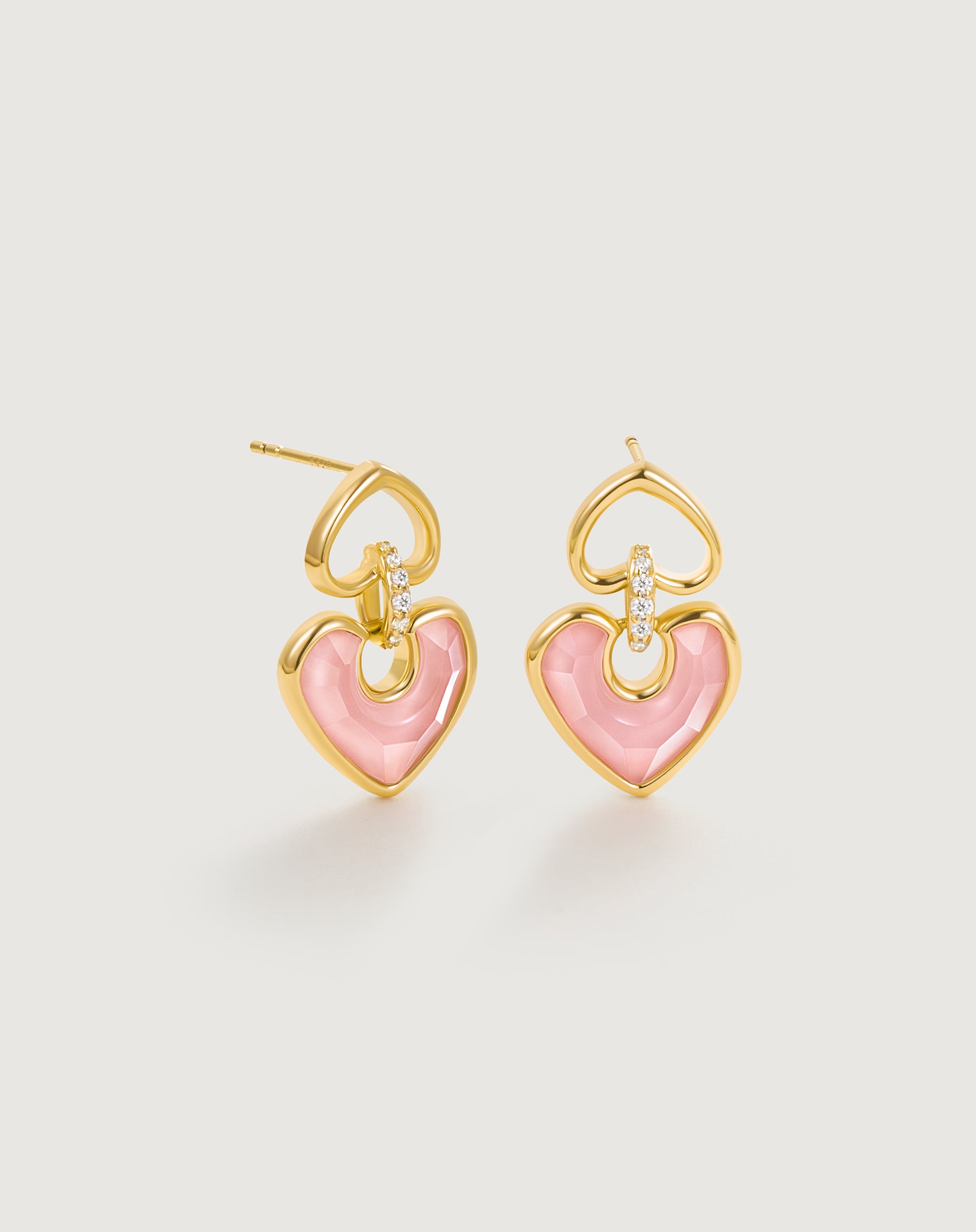 Be Love Pink Heart Earrings