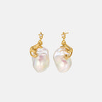 Cat Baroque Pearl Earrings