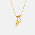 Dancing Cat Pearl Necklace
