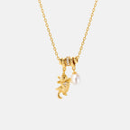 Dancing Cat Pearl Necklace