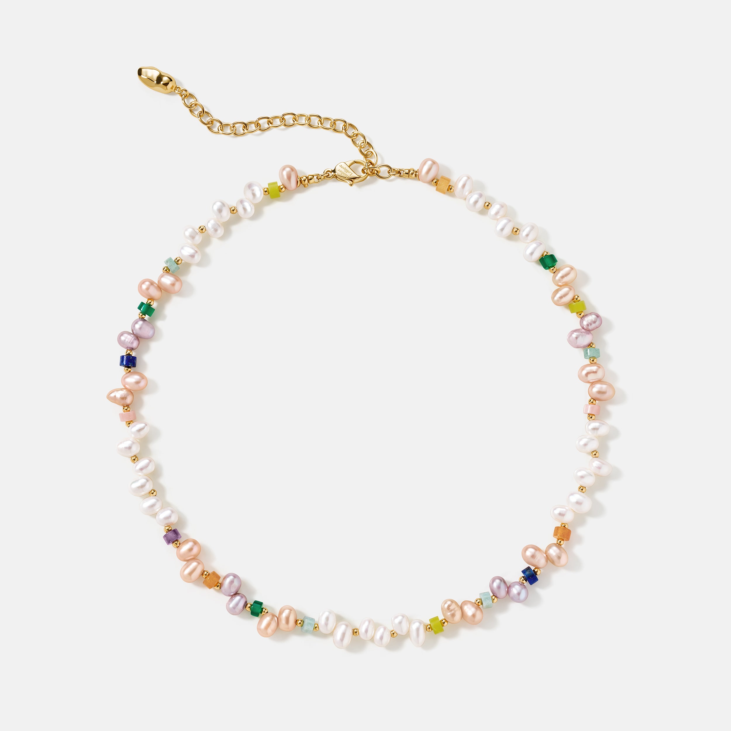 Colorful Beaded Pearl Necklace