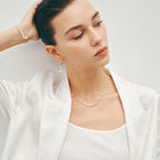Gold Hoop Pearl Earrings