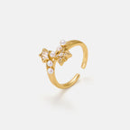 Celestial Double Star Open Ring