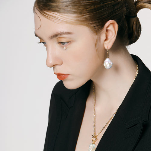 Breaking Dawn Baroque Pearl Earrings