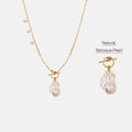 Breaking Dawn Baroque Pearl Pendant Necklace