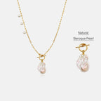 Breaking Dawn Baroque Pearl Pendant Necklace