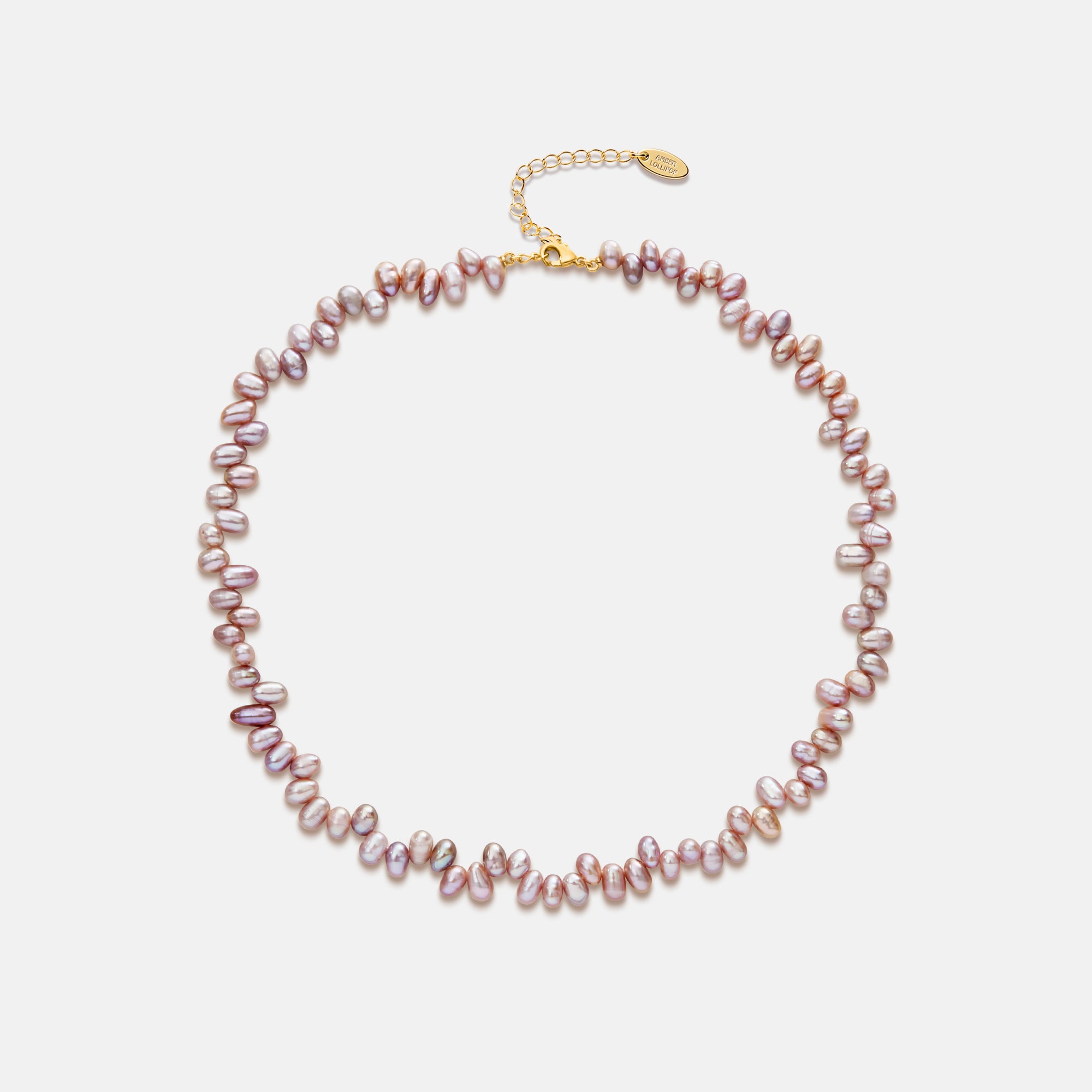 Irregular Choker Purple Pearl Necklace