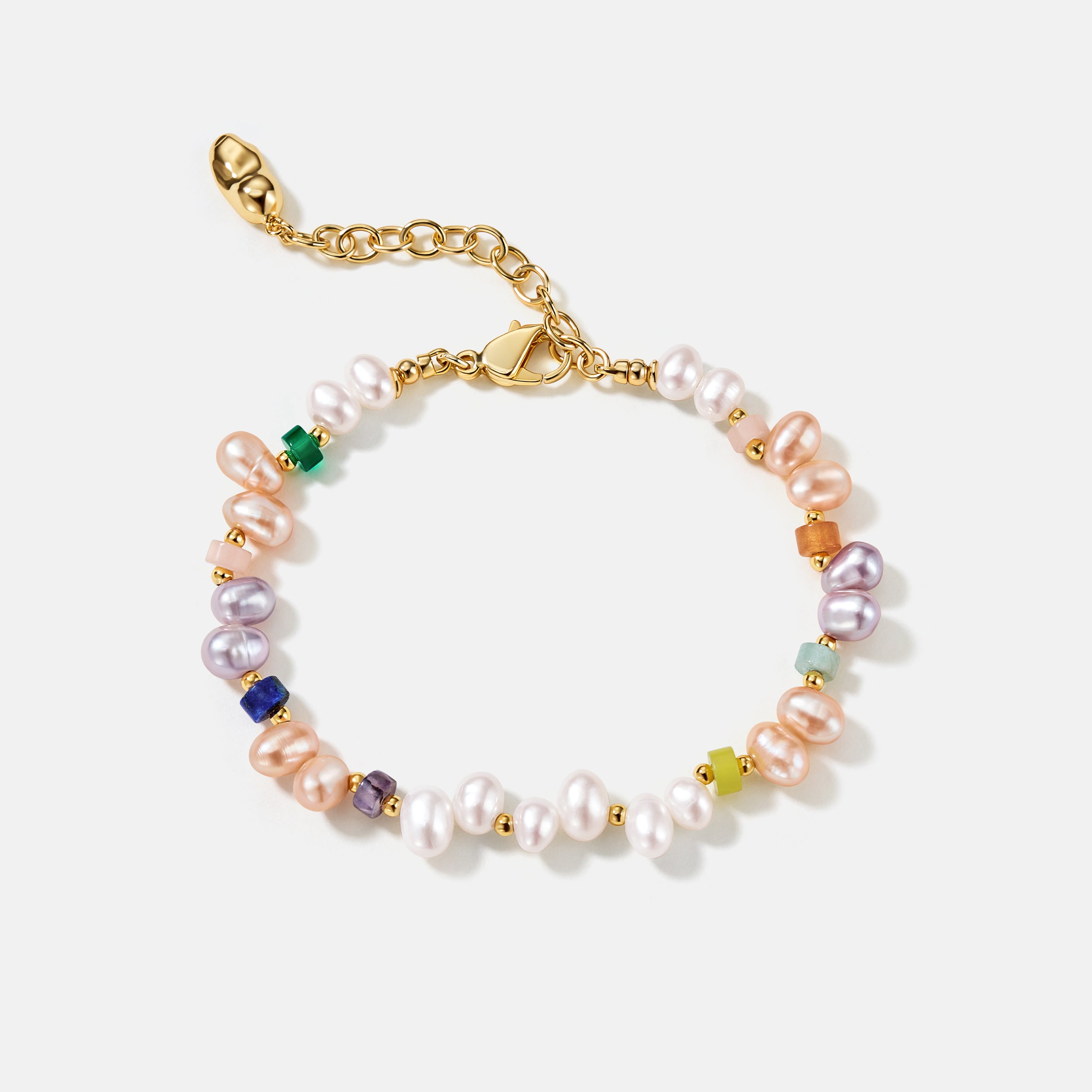 Colorful Beaded Pearl Bracelet