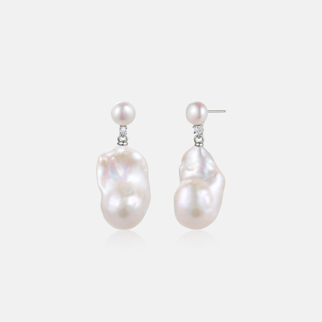 Lotus Baroque Pearl Earrings