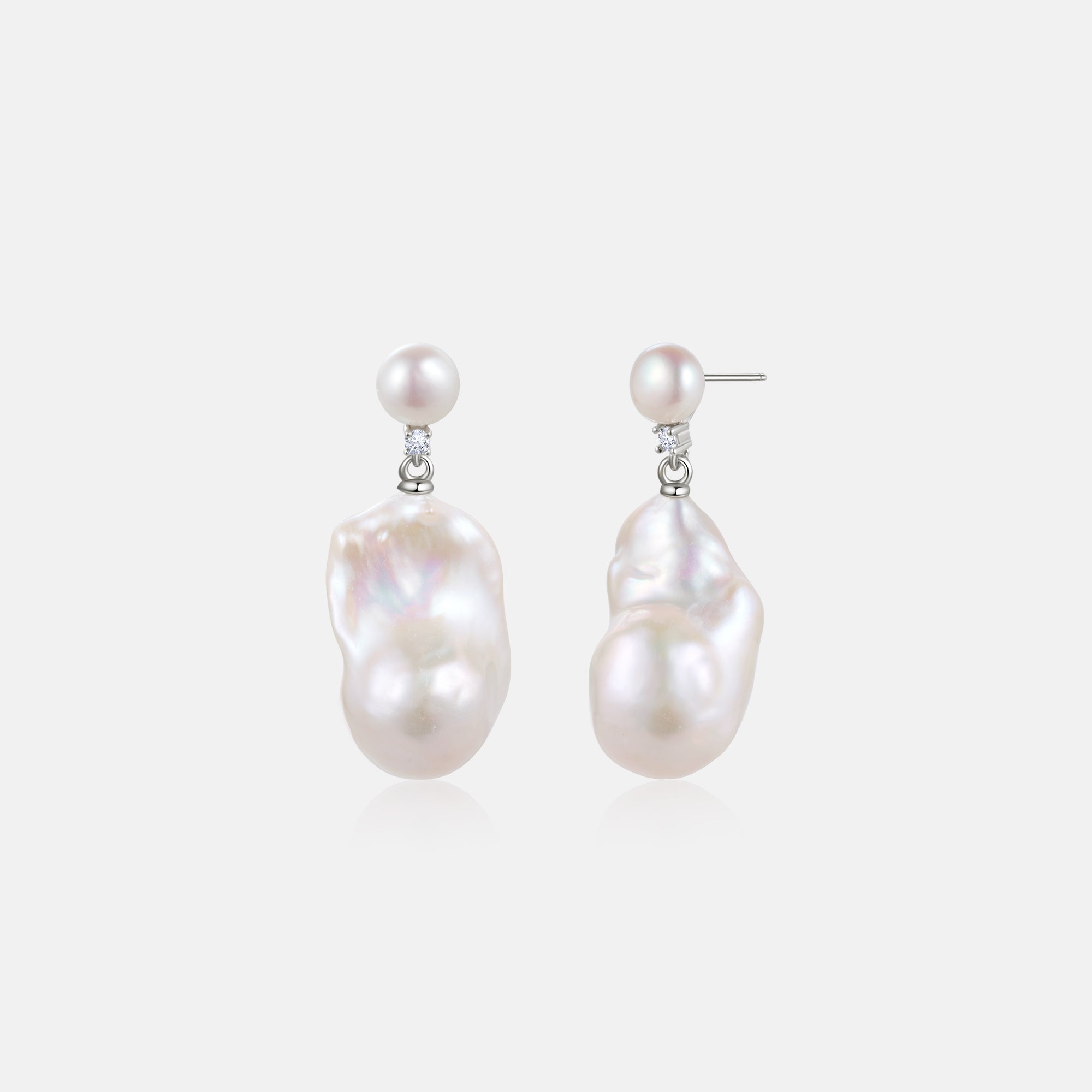 Lotus Baroque Pearl Earrings