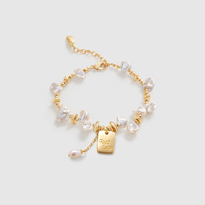 Good Luck Keshi Pearl Bracelet