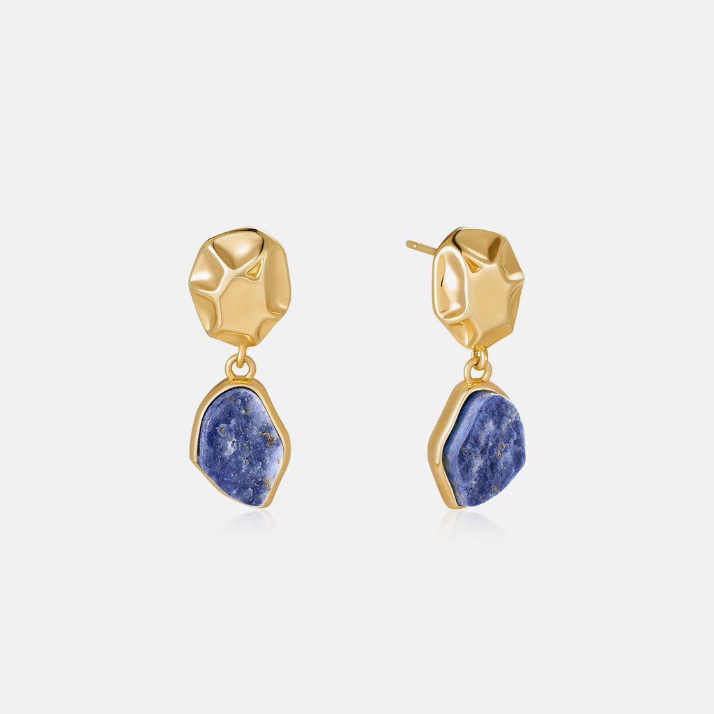 Raw Lapis Lazuli Earrings