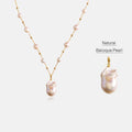 Gypsophila White Baroque Pearl Pendant Necklace