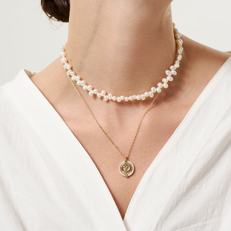 Zodiac Stellar Mother of Pearl Necklace
