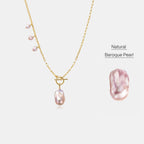 Breaking Dawn Purple Baroque Pearl Pendant Necklace