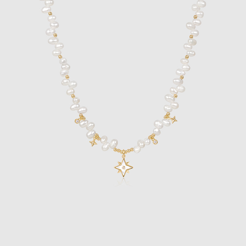 Radiant Star Pearl Necklace