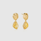 Raw Citrine Earrings