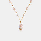 Gypsophila White Baroque Pearl Necklace