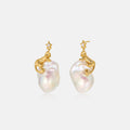 Cat Baroque Pearl Earrings