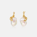 Cat Baroque Pearl Earrings