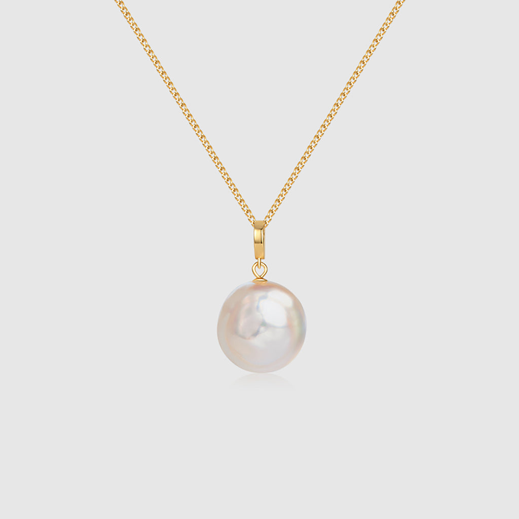Button Pearl Necklace