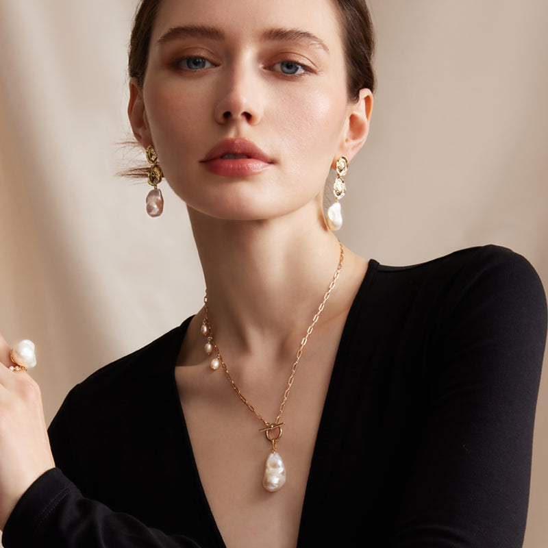 Breaking Dawn Baroque Pearl Necklace