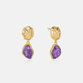 Raw Amethyst  Earrings