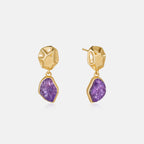 Raw Amethyst  Earrings