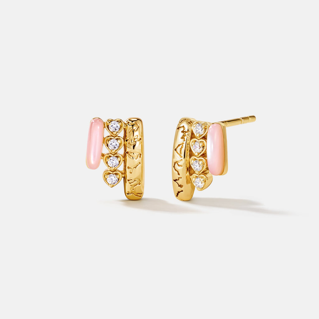 Pink Mother of Pearl Earrings