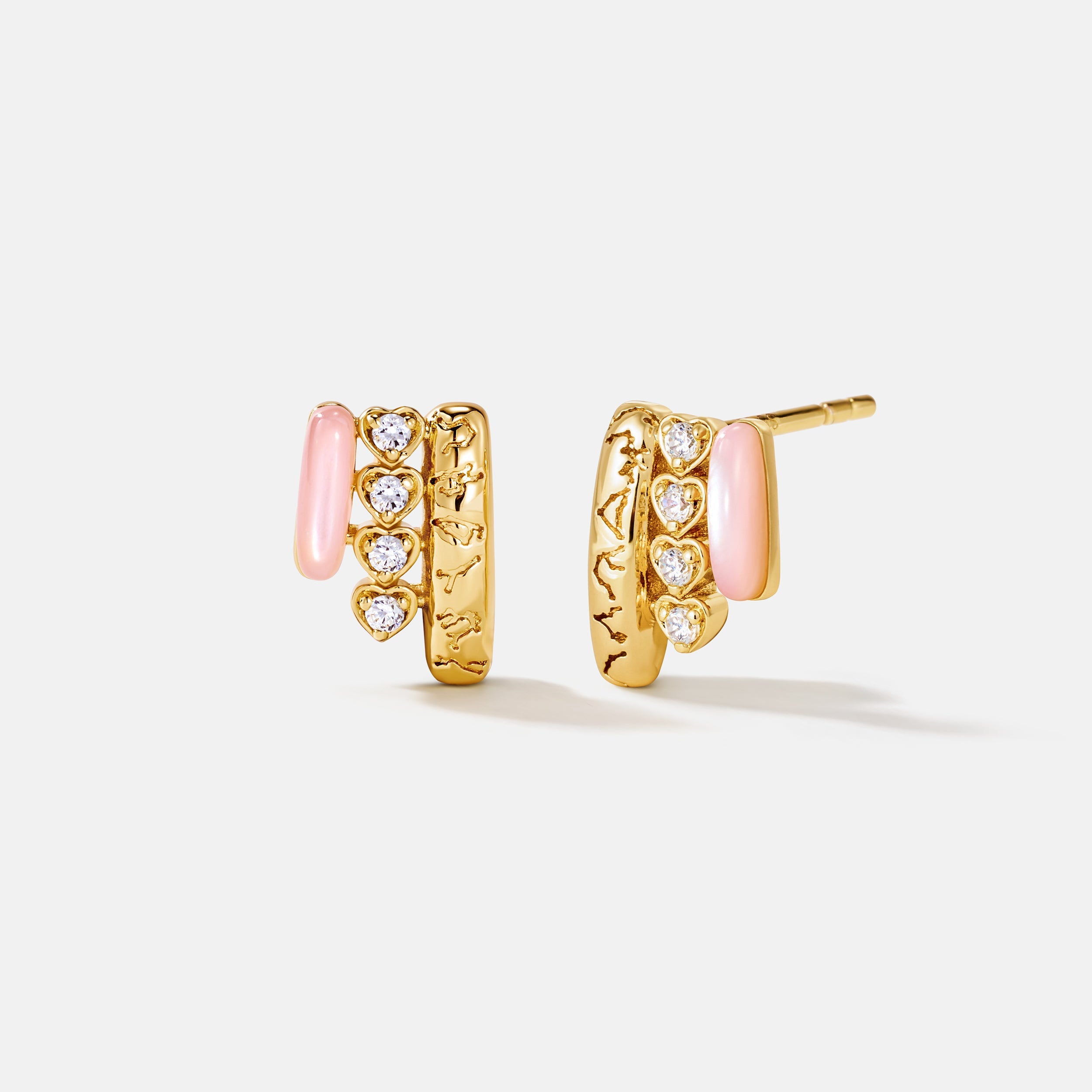 Pink Mother of Pearl Earrings