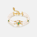 Chloris Pansy Pearl Bracelet