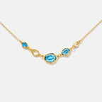 Blue Topaz Multi-Stone Necklace