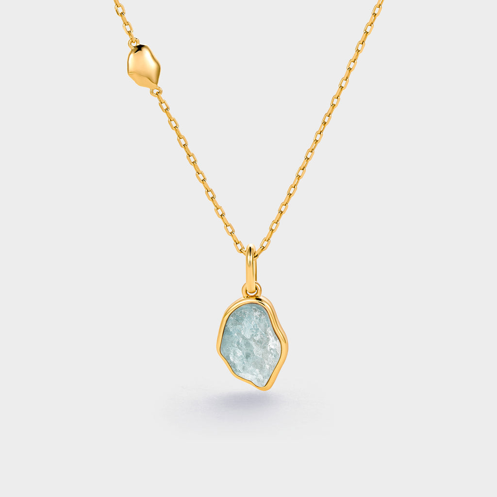 Raw Aquamarine Necklace