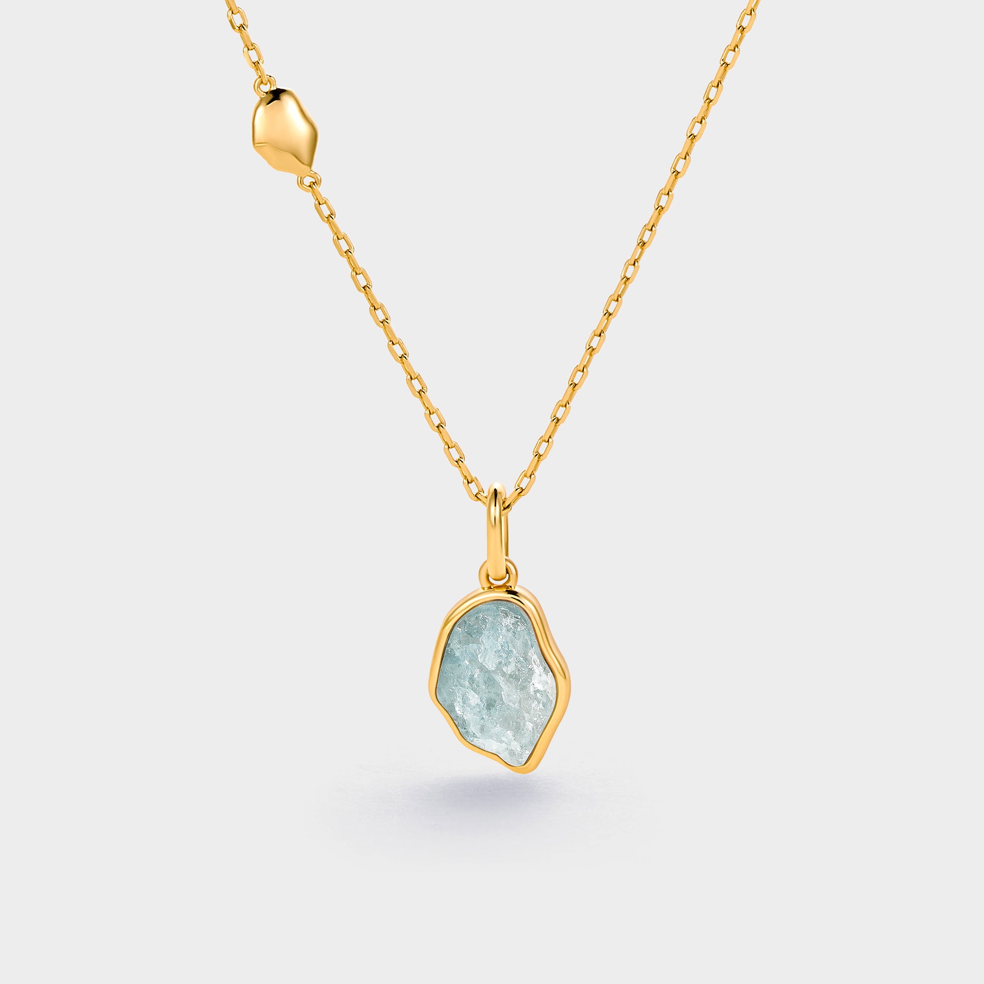 Raw Aquamarine Necklace