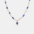 Raw Lapis Lazuli Pearl Necklace