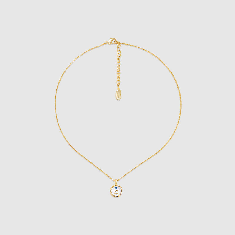 Signet Initial Necklace