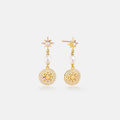 Celestial Star Pearl Drop Earrings