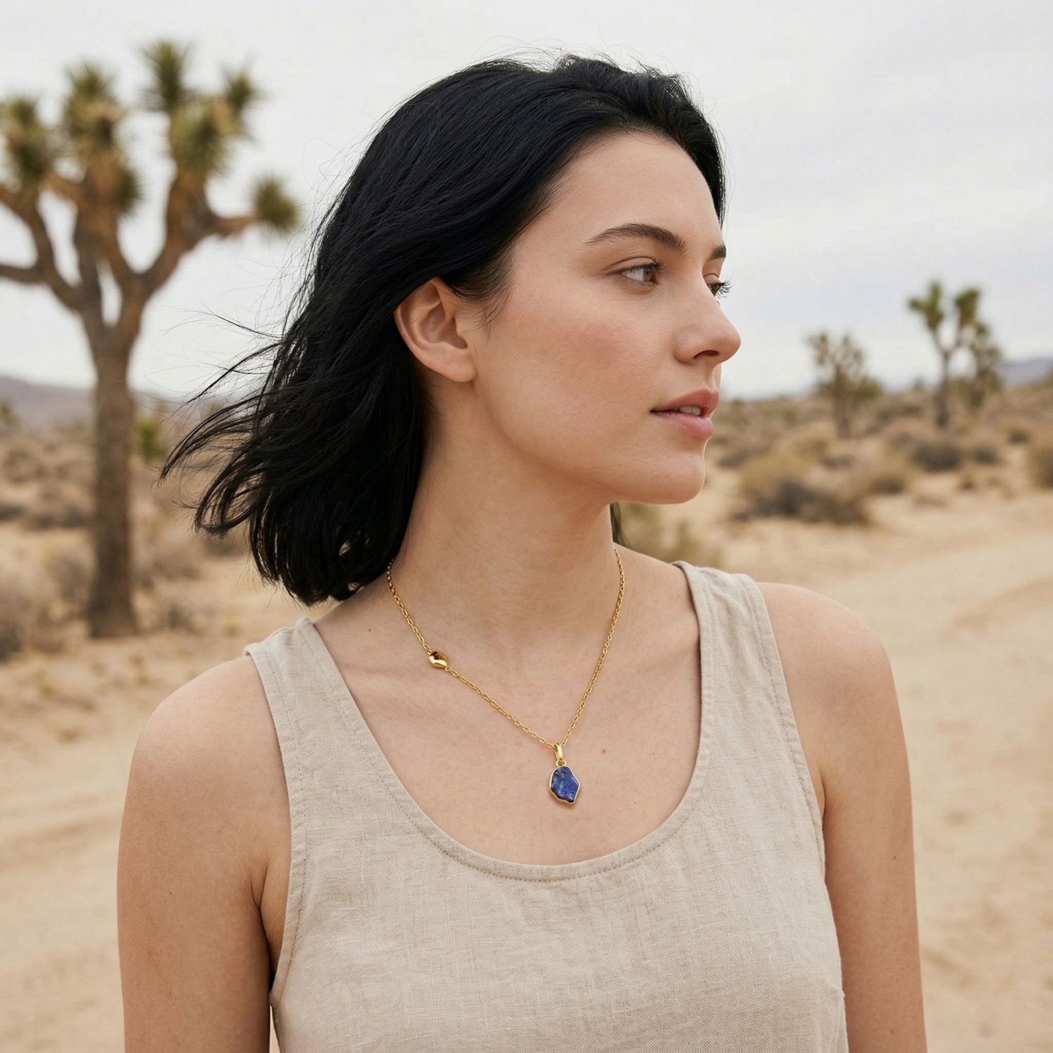 Raw Lapis Lazuli Necklace