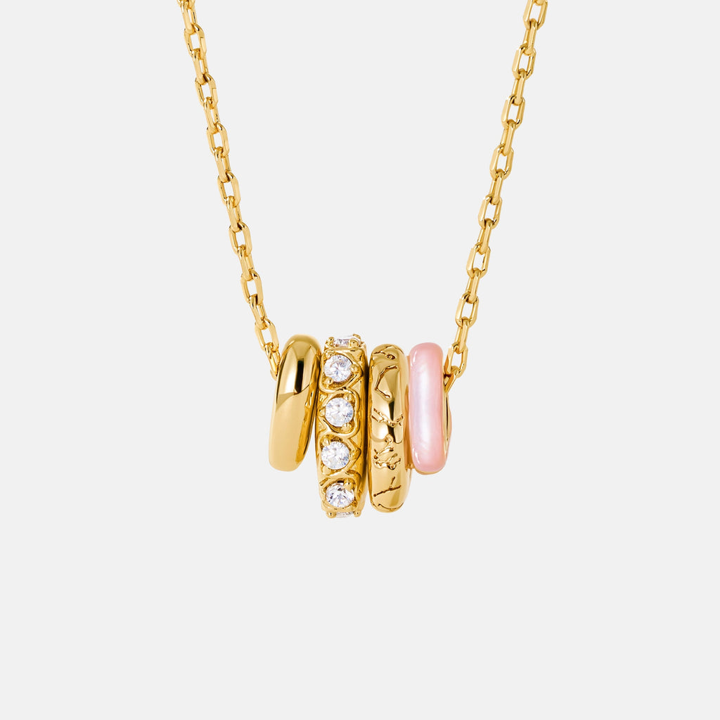 Pink Mother of Pearl Pendant Necklace