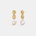 Desolate Realm Baroque Pearl   Earrings