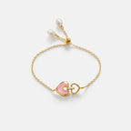 Blush Heart Rose Quartz Adjustable Bracelet