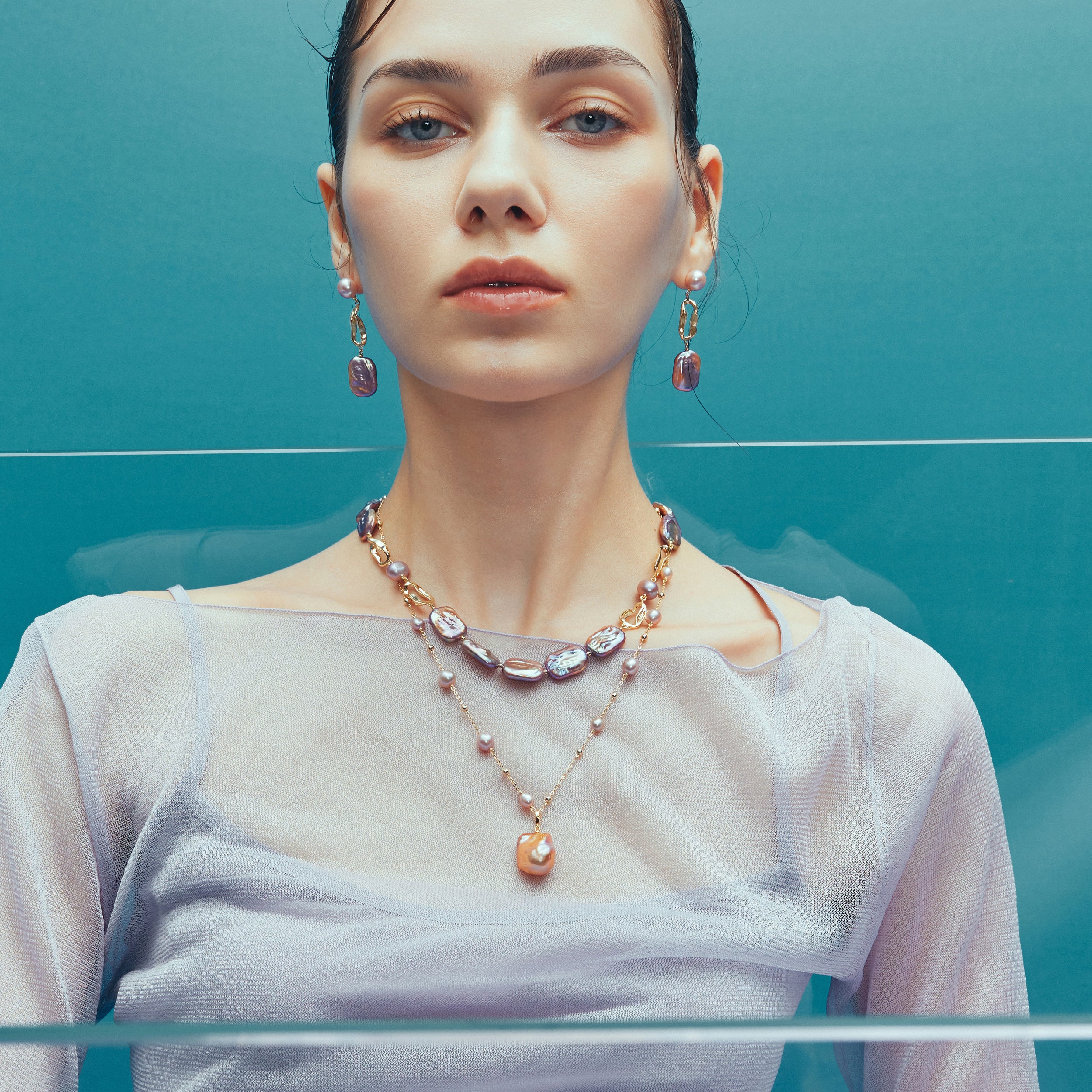 Sea Treasure Baroque Pearl Collar Necklace