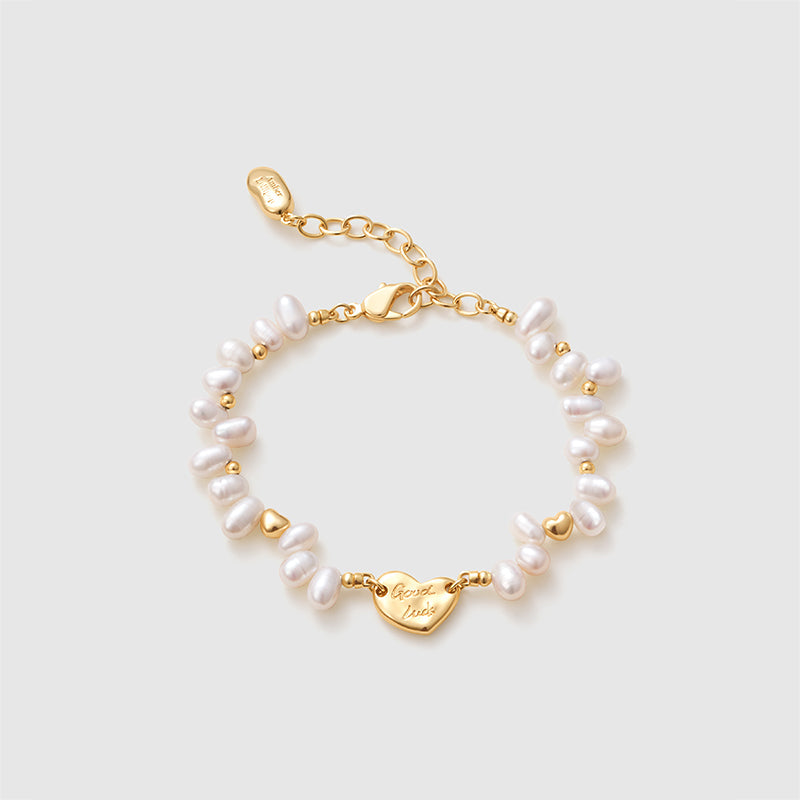 Lucky Heart Pearl Bracelet