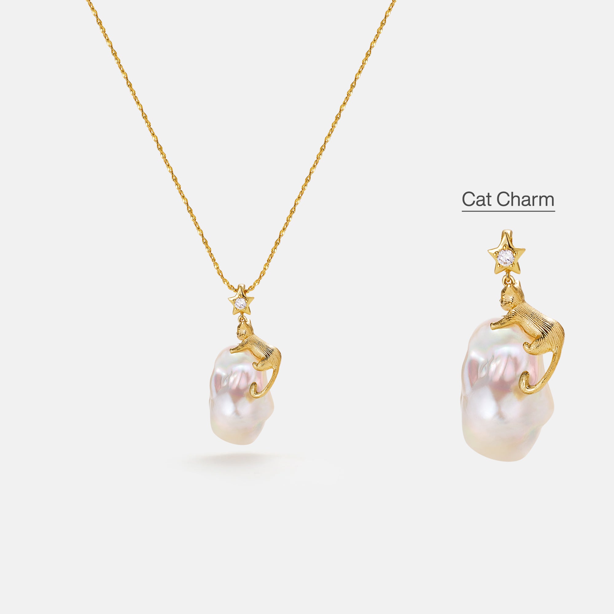 Cat Baroque Pearl Necklace